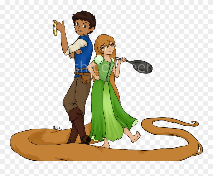 Some Tangled Au Pidge With A Frying Pan Is Something - Cartoon Clipart