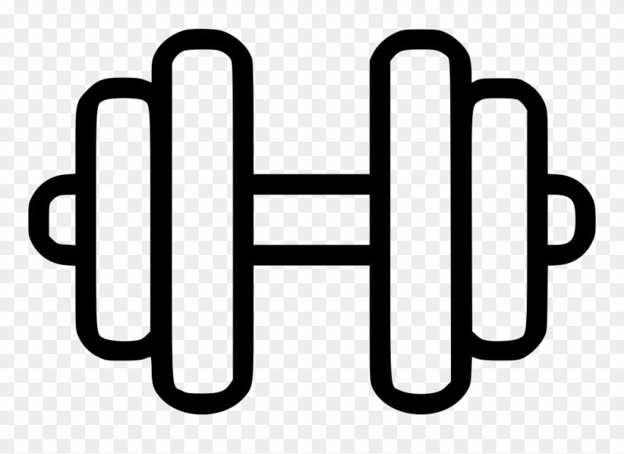 Whistle Clipart Gym - Dumbbell Icon Transparent Background - Png Download