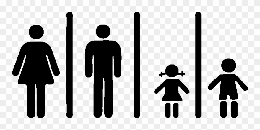 Sticker Porte Wc Homme Femme Et Enfants Ambiance Sticker - Ugly Truth Clipart