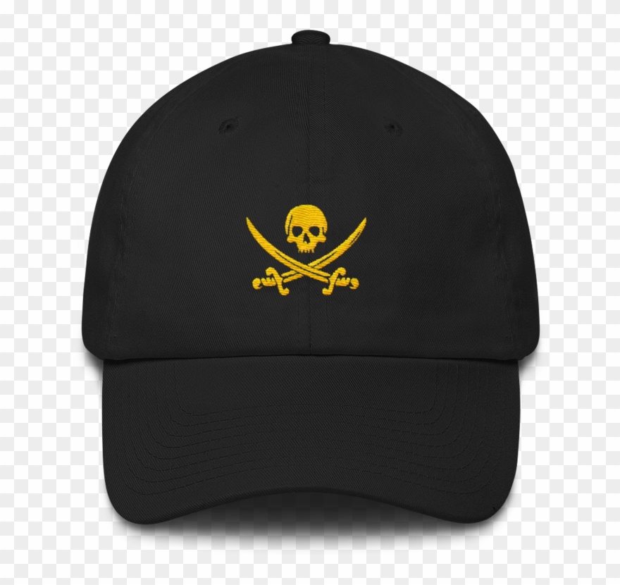 Black And Gold Pirate Flag Dad Hat - Spaniel Hat Clipart