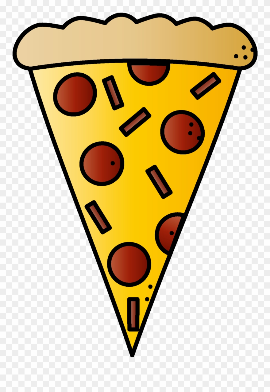Clipart Of Pizza, If And Breathing - Triangle Pizza Clipart - Png Download