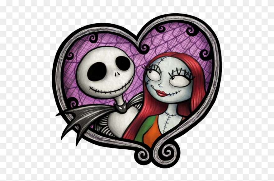 Jack & Sally - Nightmare Before Christmas Simple Clipart