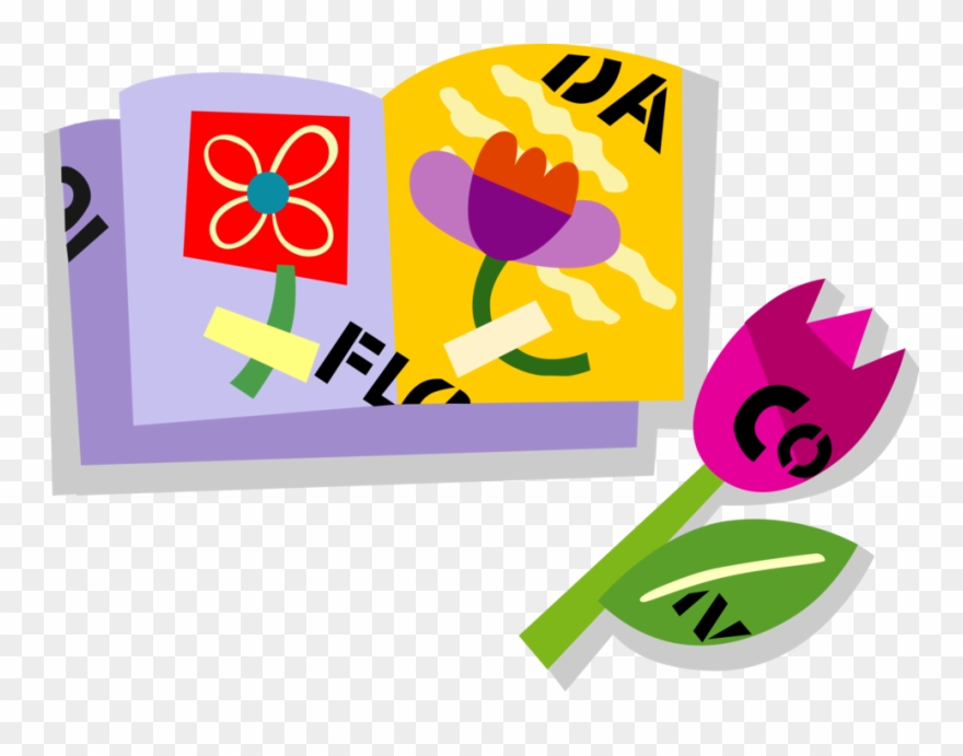 Vector Illustration Of Pressed Dried Flowers In School Clipart