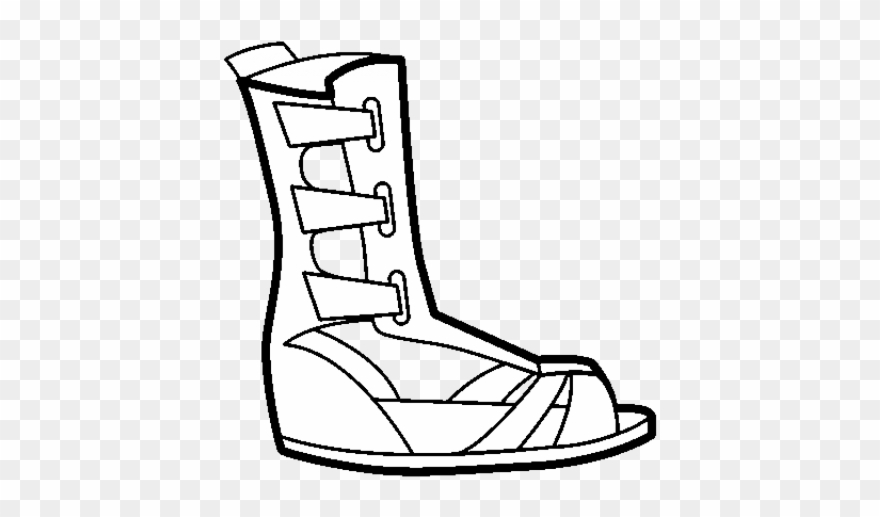 Sandal Clipart Roman Sandal - Line Art - Png Download