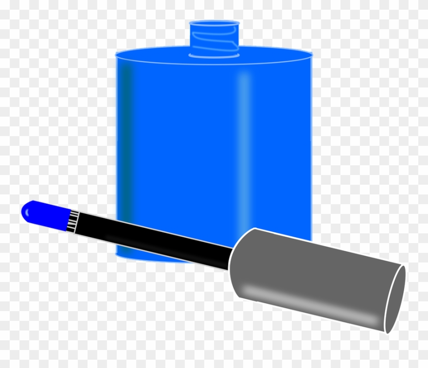 Nail Polish Blue Painted - Nail Polish Png Blue Clipart