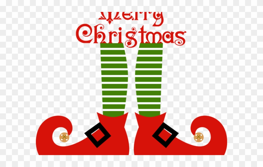 Legz Clipart Foot Outline - Piernas De Duende Navideño - Png Download