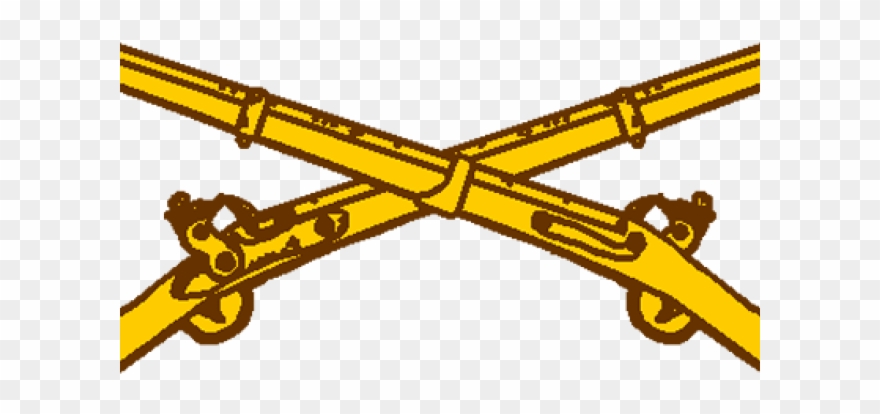 Rifle Clipart Vector - Infantry Crossed Rifles - Png Download