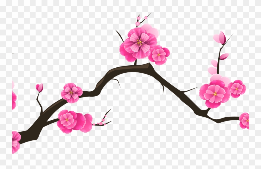 Sakura Branch Transparent Clip Art Image Gallery Yopriceville - Cherry Blossom Transparent Background - Png Download
