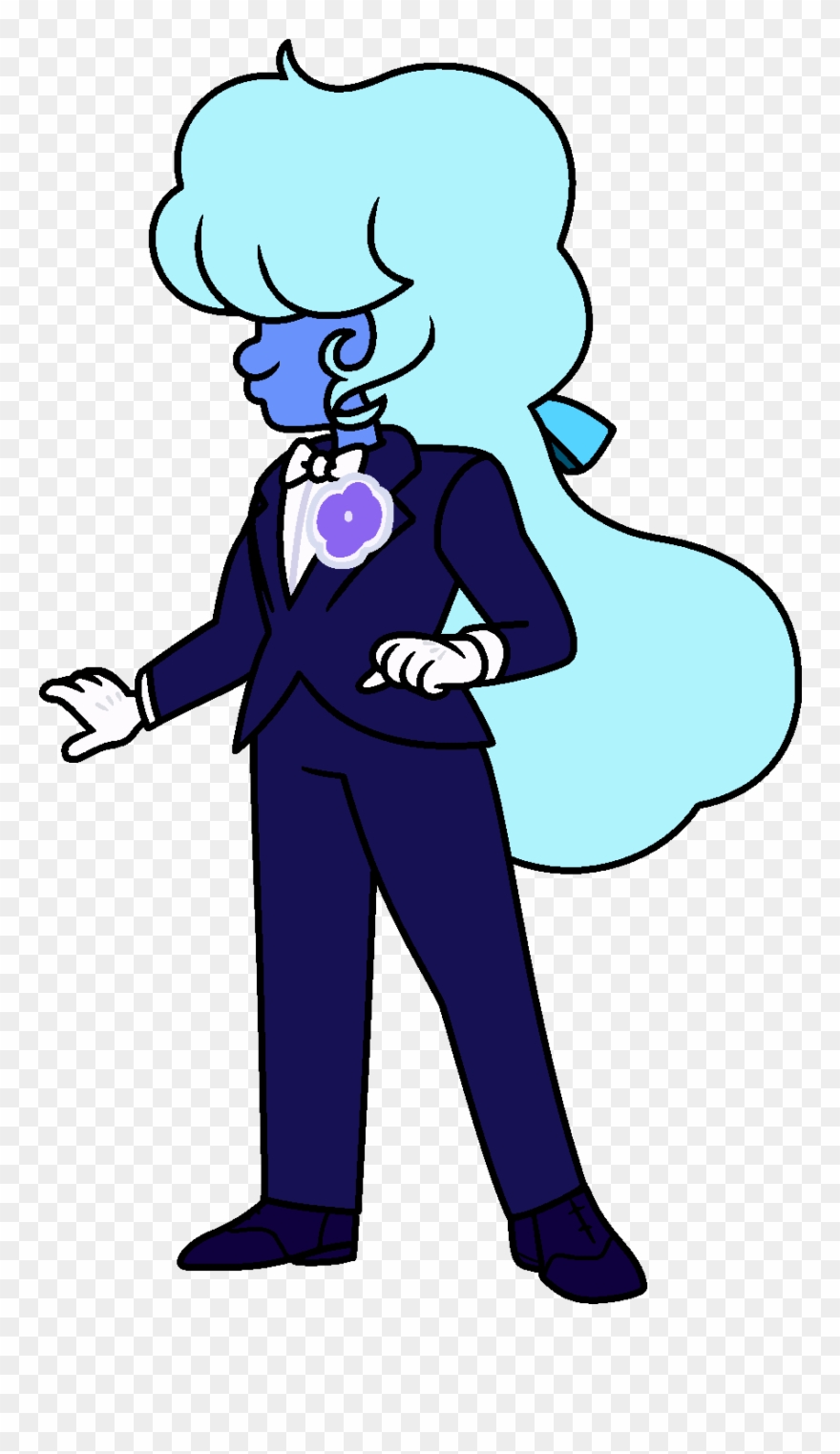 Sapphire, Wedding Suit - Sapphire Steven Universe Wedding Clipart