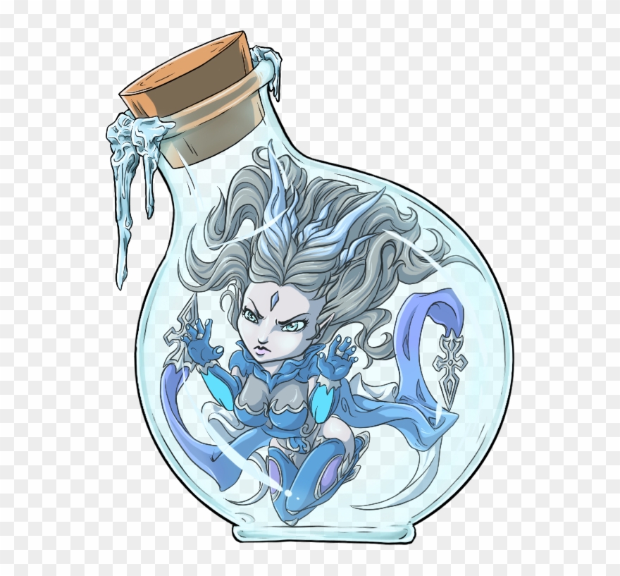 Shiva In A Bottle - Cartoon Clipart