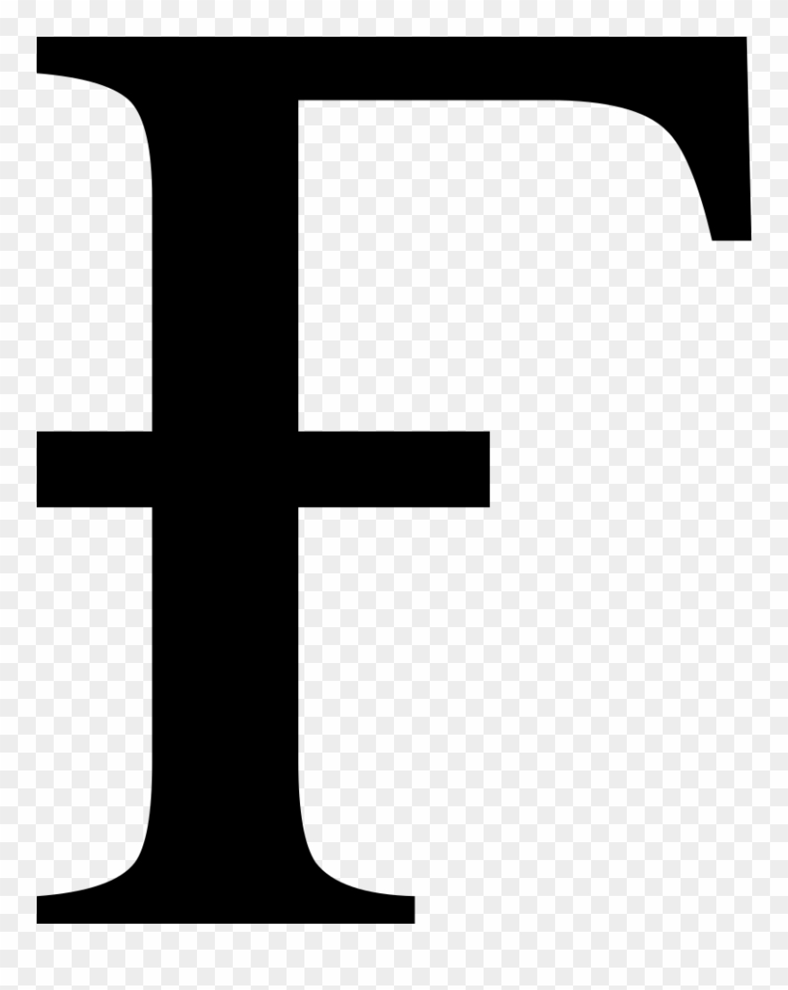 Latin Capital Letter F With Hook In Ara Svg With Letter - Cross Clipart