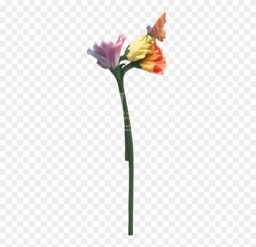 Sweet Pea Stem Flitty Fairy Flower - Artificial Flower Clipart