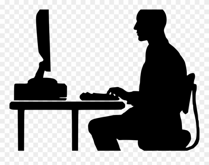 Physical Therapy Near Westbury - Silhouette Programmer Clipart