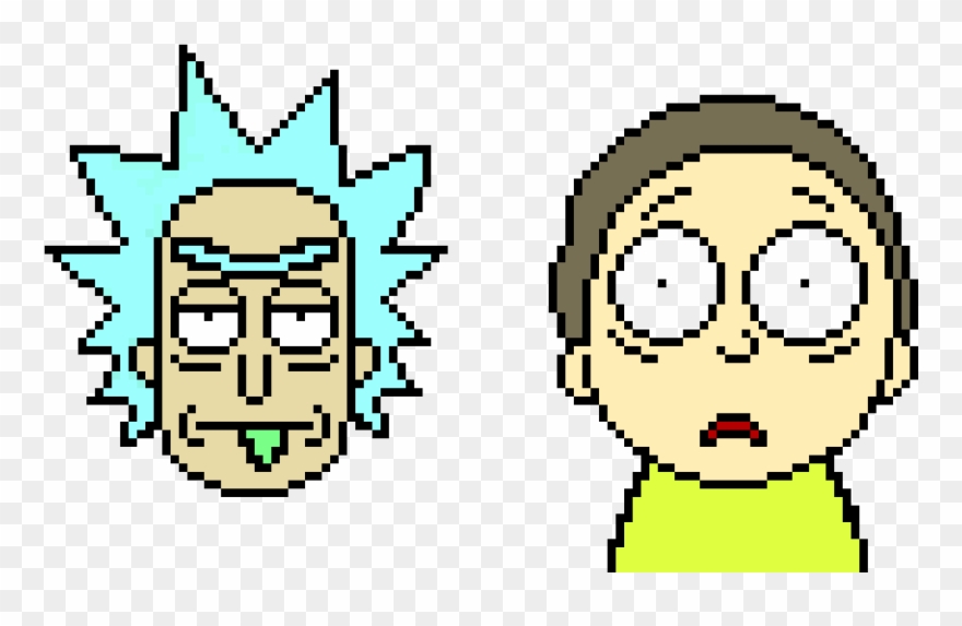 Rick And Morty - Rick And Morty Pixel Art Clipart