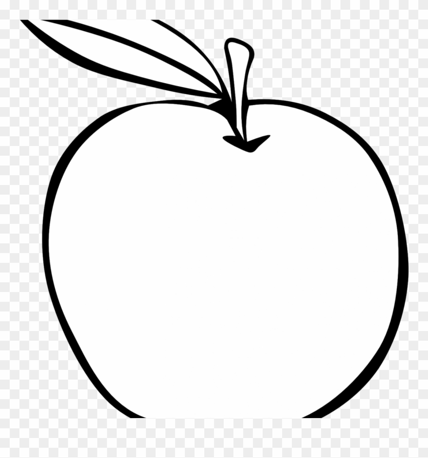 Clipart Black And White Images Of Fruits In The Basket - Apple Clip Art - Png Download
