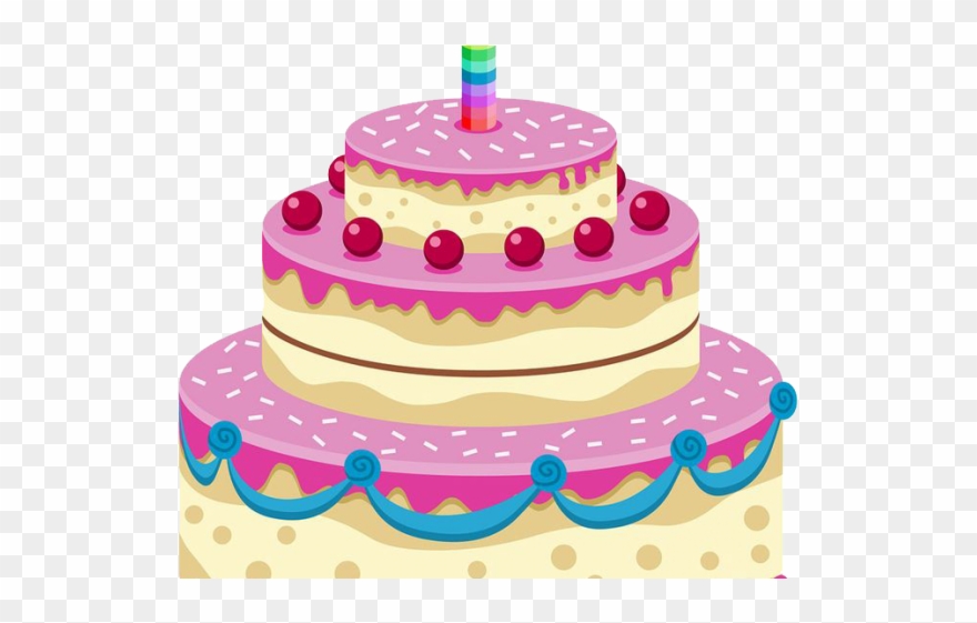 Cake Clipart Transparent Background - Transparent Birthday Cake Cartoon - Png Download