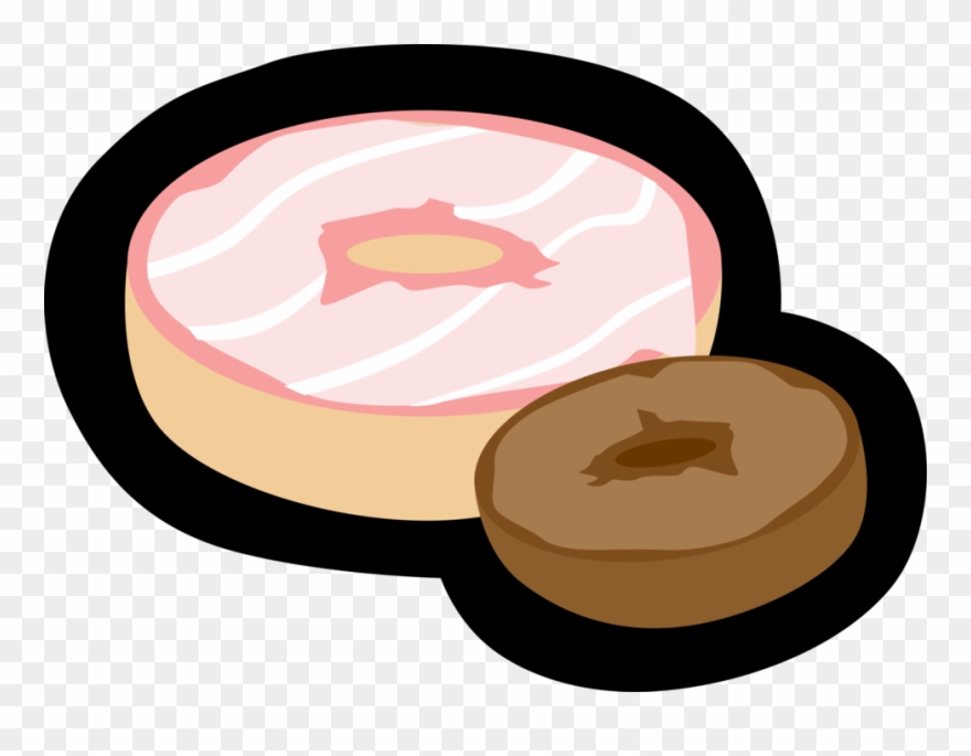 Vector Illustration Of Baked Leavened, Doughnut-shaped - Illustration Clipart