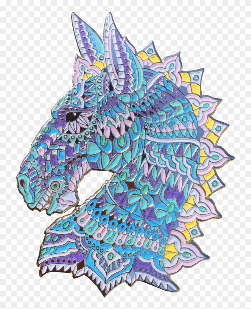 Nebula Horse Pin - Illustration Clipart