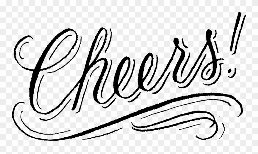 Cheers - Cheers - Cheers - Cheers - Cheers - Tattly - Calligraphy Clipart