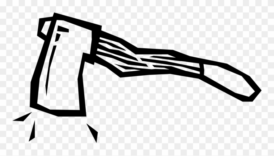 Vector Illustration Of Axe Implement Used To Shape, Clipart