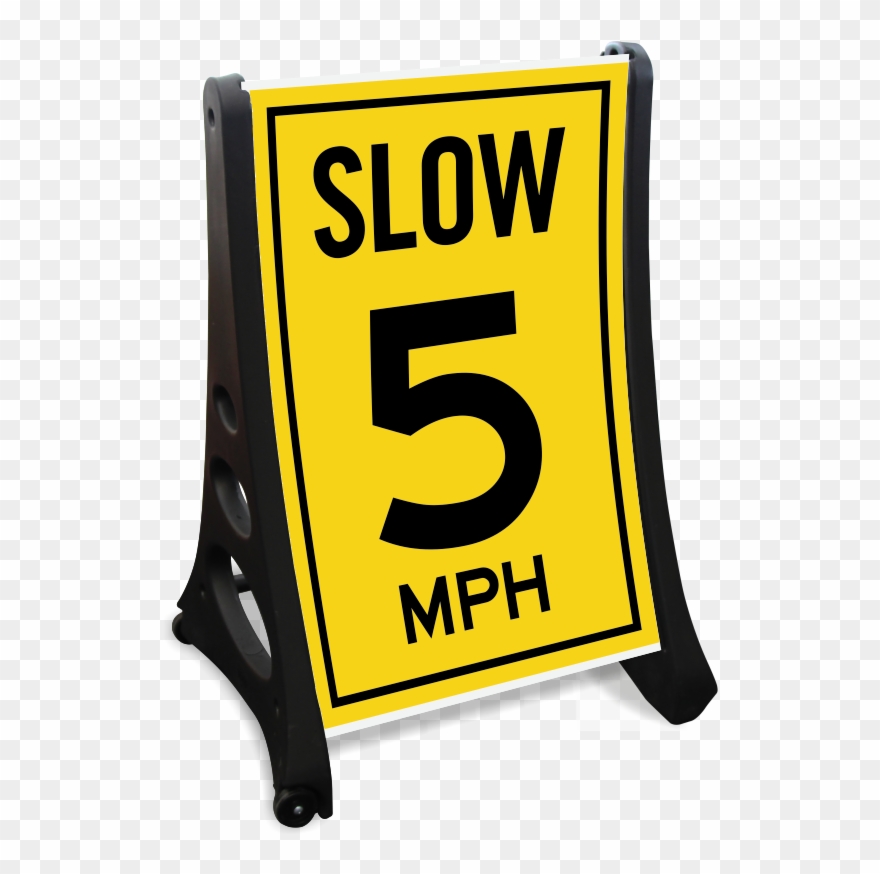 Parking Lot Speed 5 Mph Sidewalk Sign - Sign Clipart