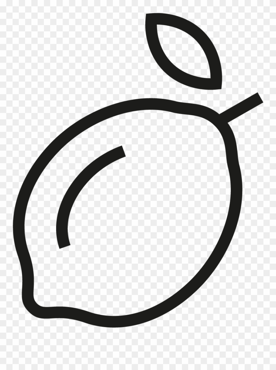 Lemon Essential Oil - Line Art Clipart