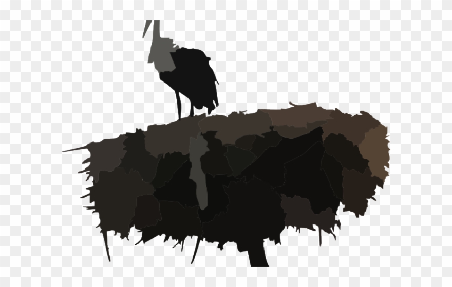 Nest Clipart Ostrich - Stork Nest Png Transparent Png