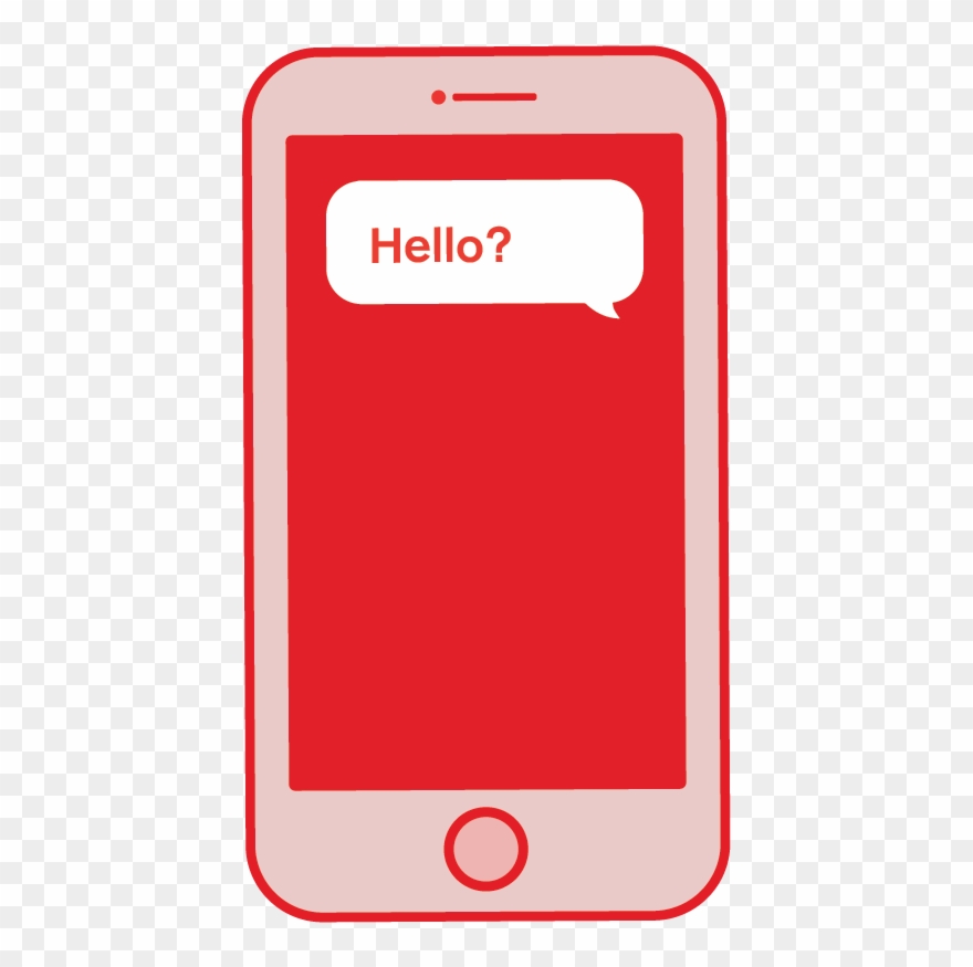Texting In - Text On Phone Png Clipart