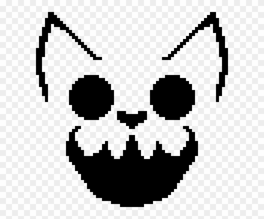 Creepy Cat - Creepy Pixel Art Cat Clipart