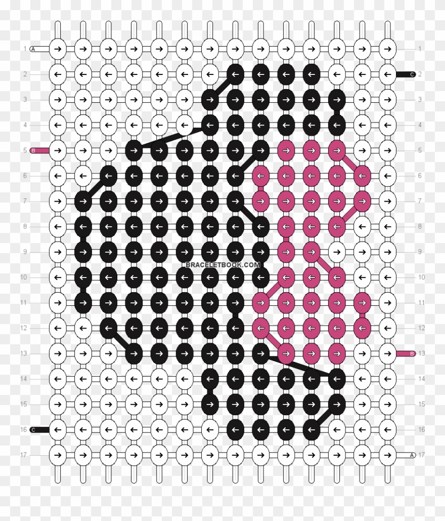 Alpha Pattern - Friendship Bracelet Minnie Mouse Pattern Clipart