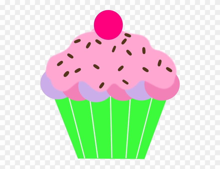 Cupcake Green Wrapper Clip Art At Clker - Cupcake Clip Art Png Transparent Png