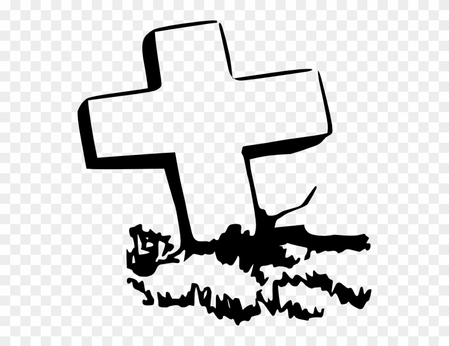 Clipart Of Rip, Grave And Cemetery - Cross - Png Download