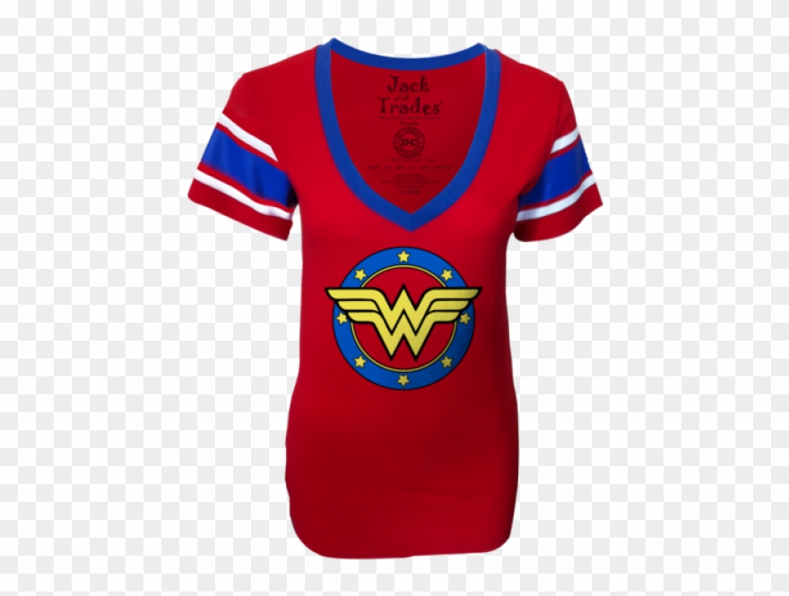 Buy The Wonder Woman Logo Football Jersey T Shirt In - Wonder Woman Jersey Clipart