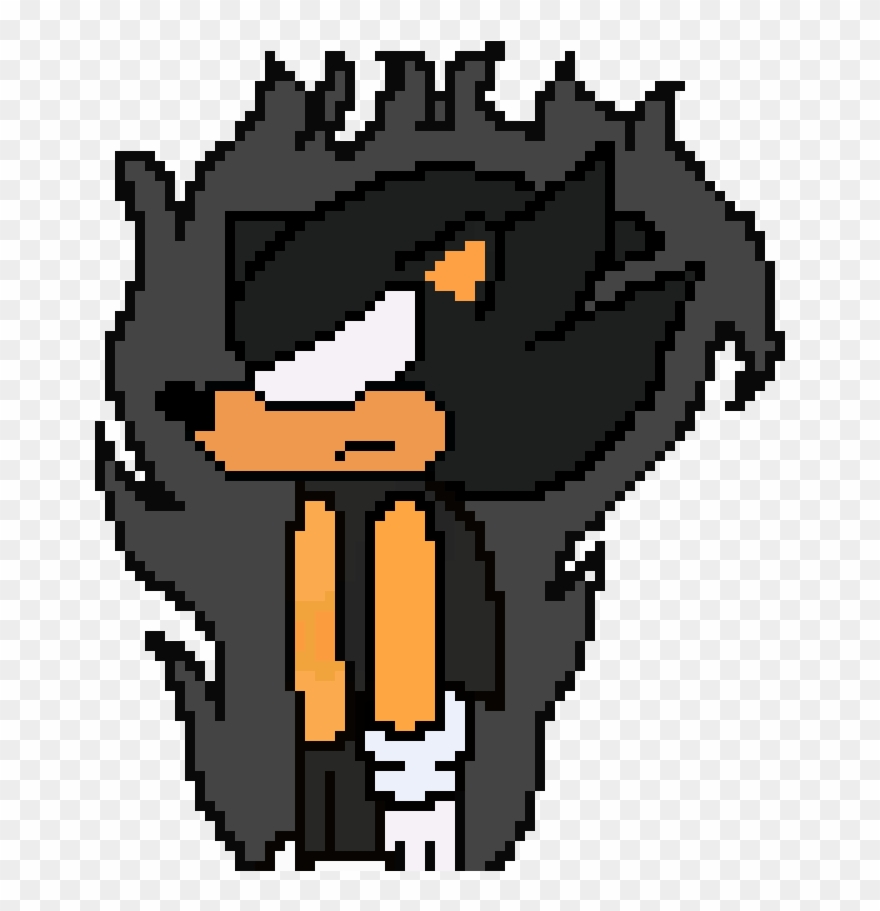 Dark Sonic - Evil Sonic Pixel Art Clipart