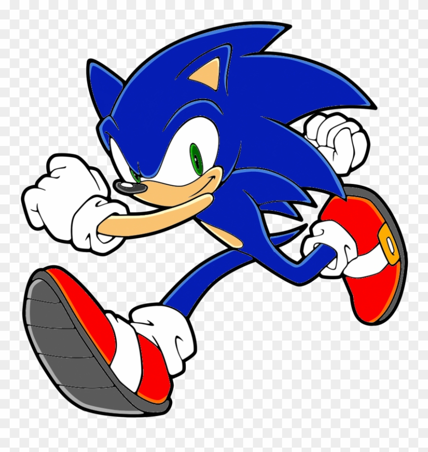 Sonic The Hedgehog Clipart Cartoon Sonic Running Coloring Page Png 
