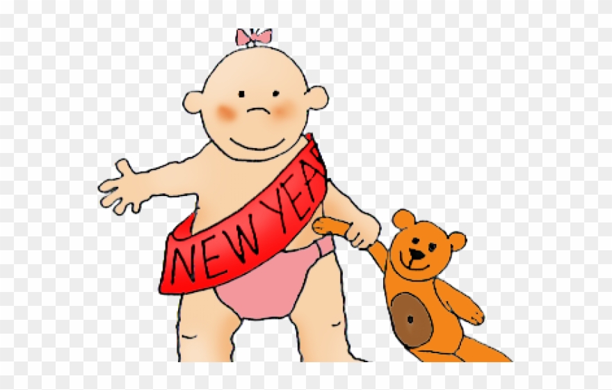 Happy New Year Clipart Precious Moment - Cartoon - Png Download
