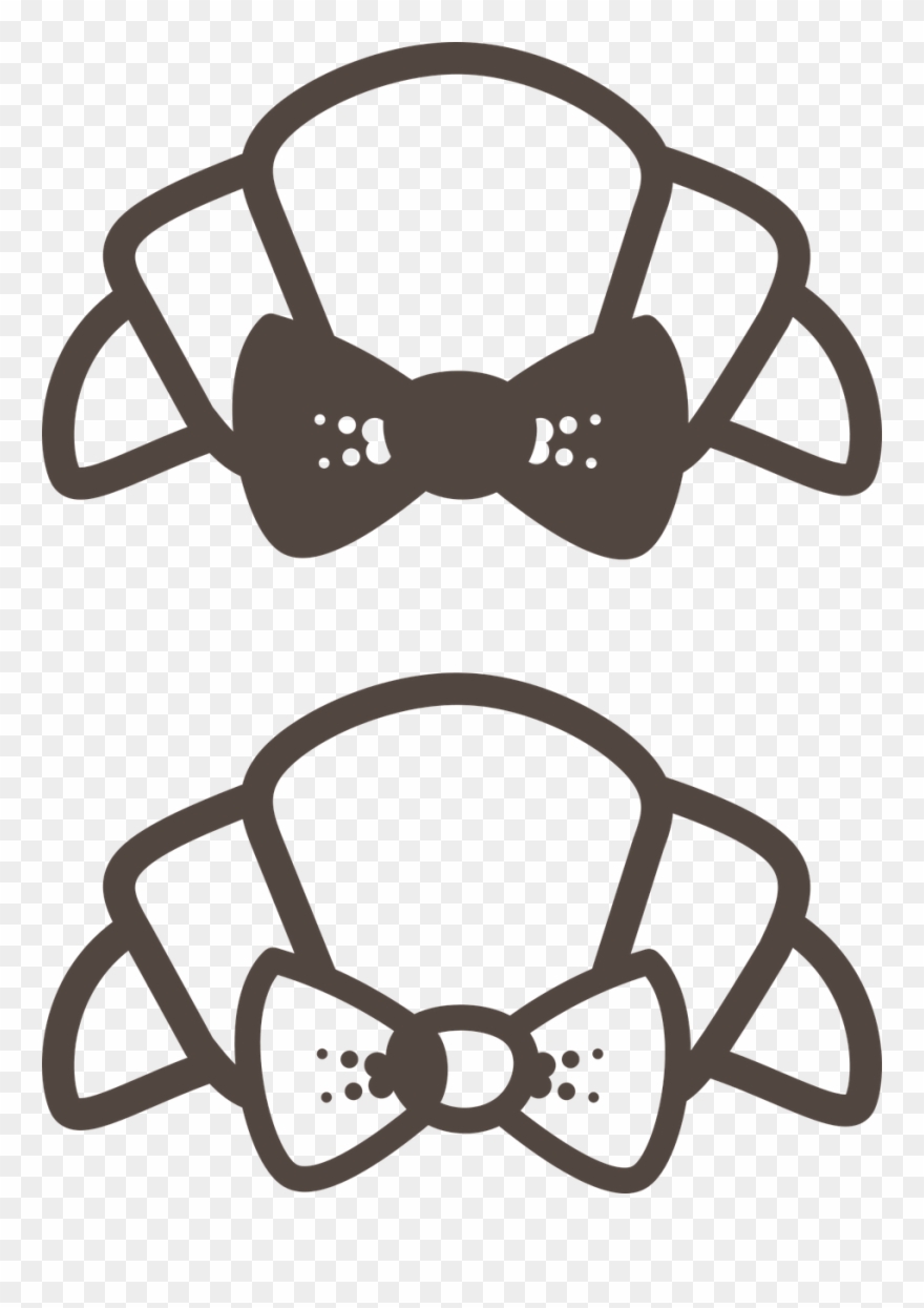 Croissant Bow Tie - Croissant Clipart Png Transparent Png