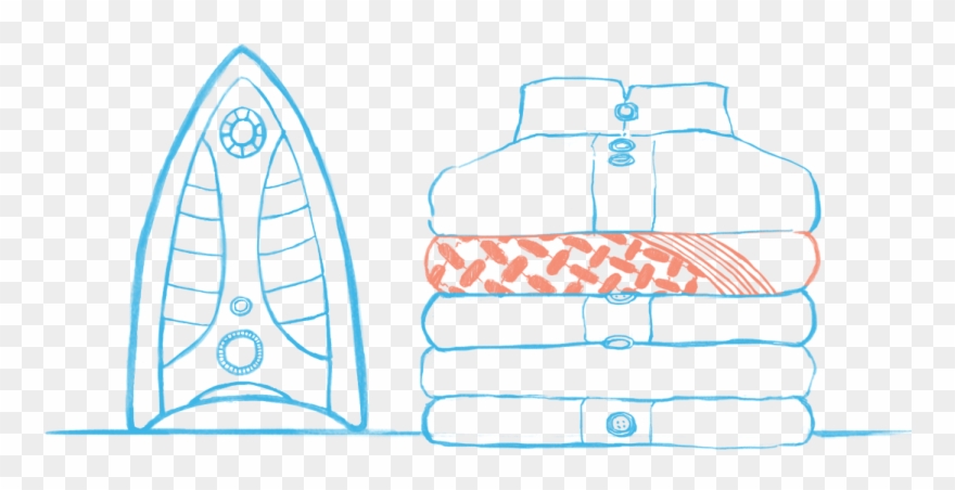 Folded Ironing Spc - Hanger Laundry Kuwait Clipart