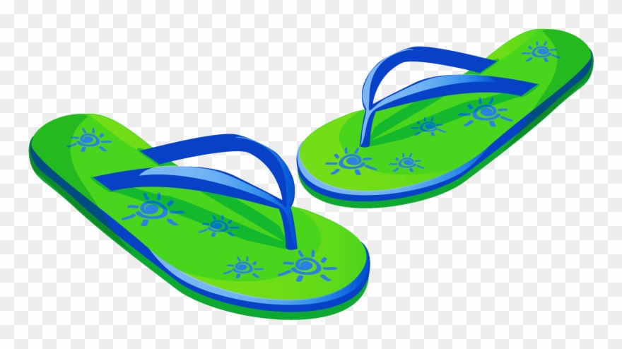 Clipart Of Beach, Flip And Beach Of - Flip-flops - Png Download