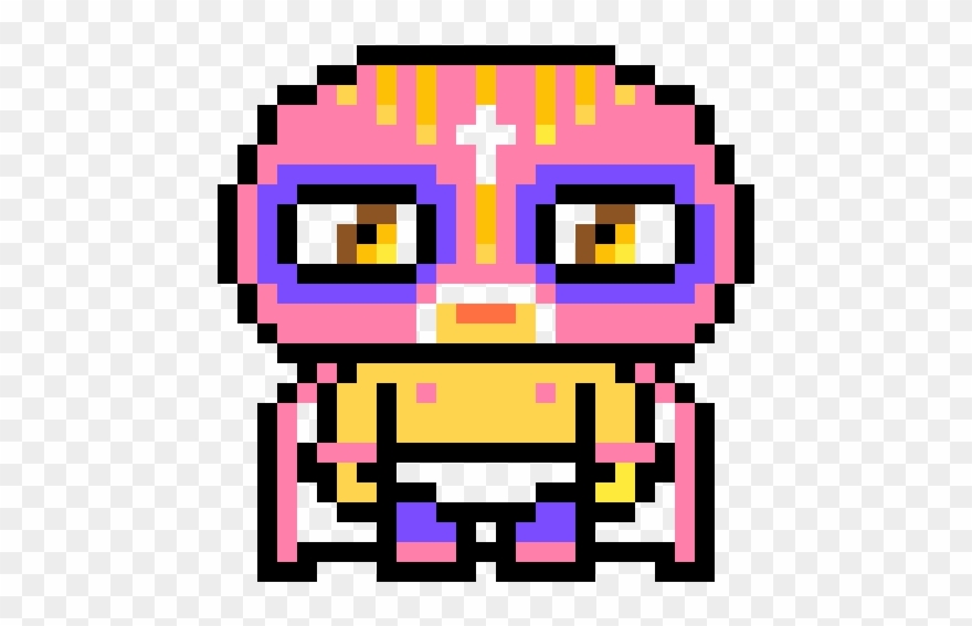 Mexican Wrestler - Pixel Art In Minecraft Easy Clipart