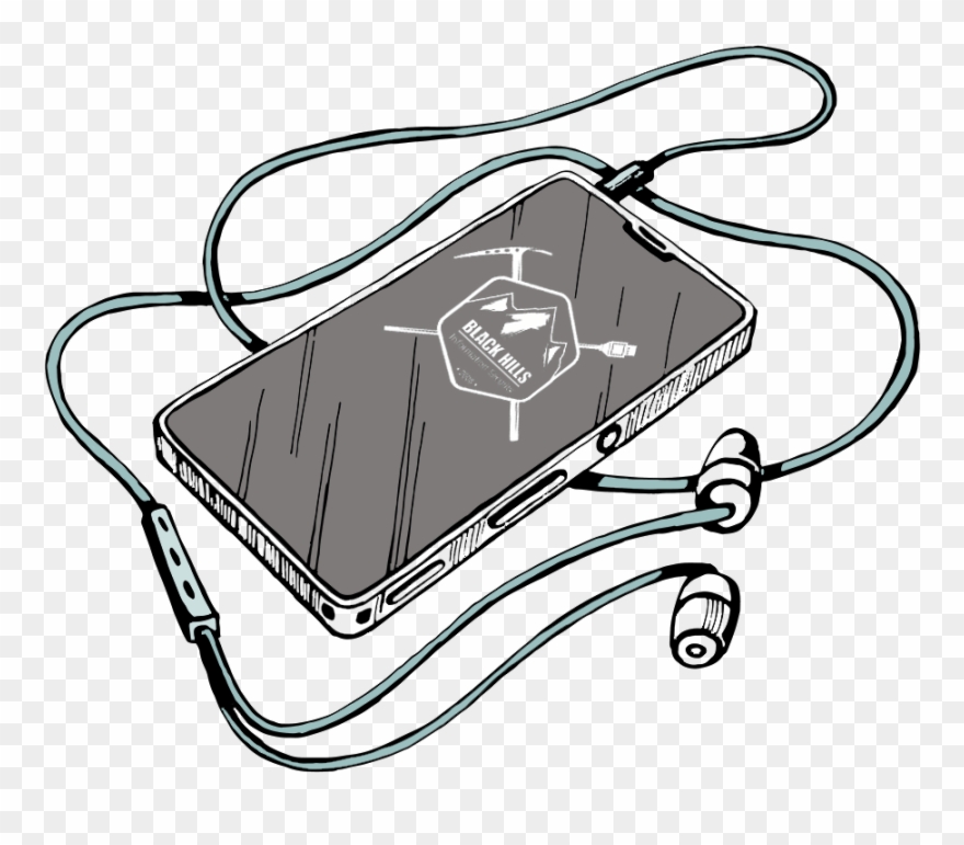 Join Us Live For Our Webcasts Or Listen To Our Podcast - Phone With Headphones Drawing Clipart