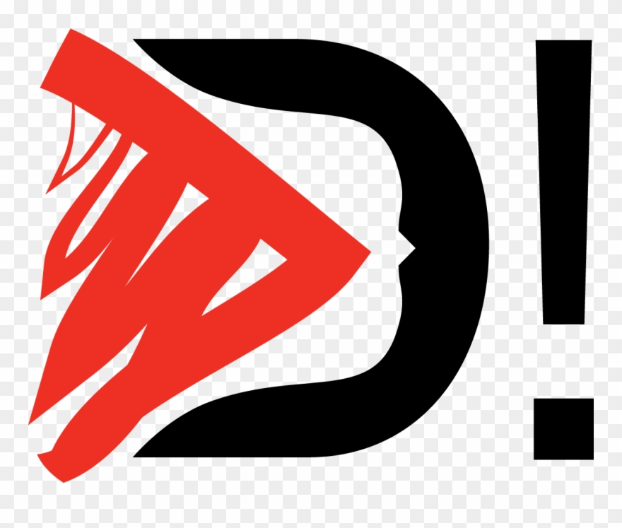 Dalej Logo Icon Black With Red Arrow - Emblem Clipart