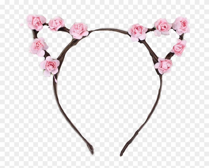 Headband Clipart Rose Crown - Cat Headband Transparent Background - Png Download