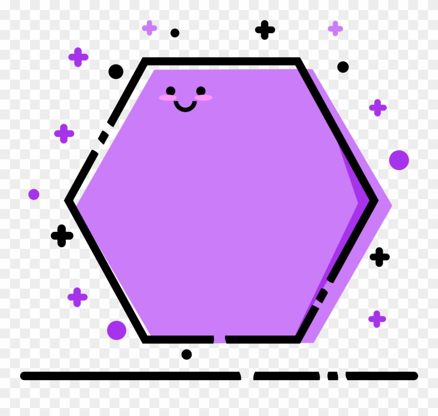 Hexagon Border Purple Texture Decorative Png And Psd Clipart