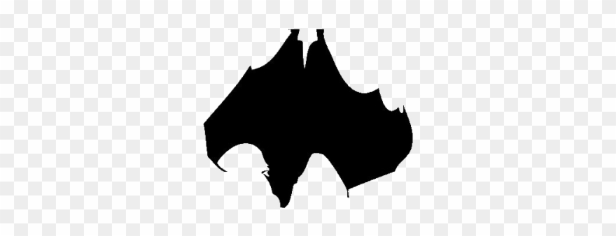 Hanging Bat Silhouette Clipart