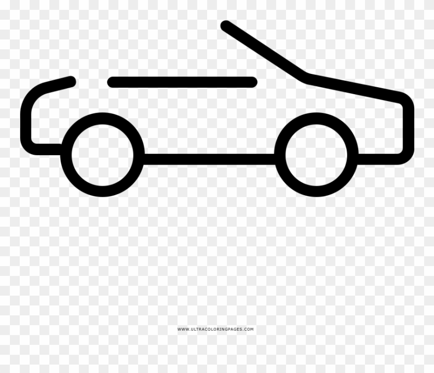 Convertible Coloring Page - Icon Clipart