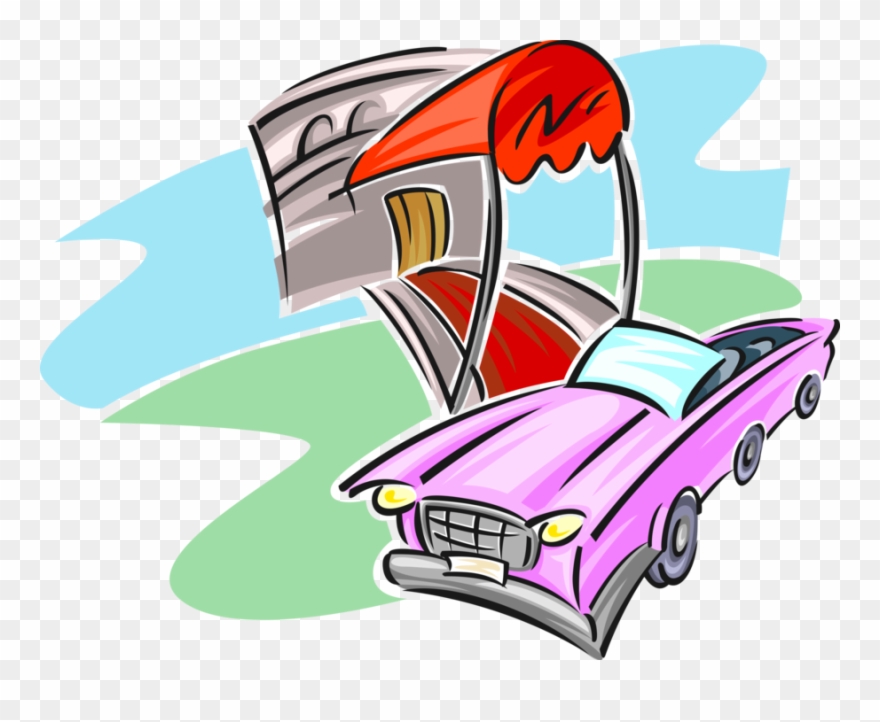 Vector Illustration Of Hospitality Industry Hotel With - Custom Car Clipart
