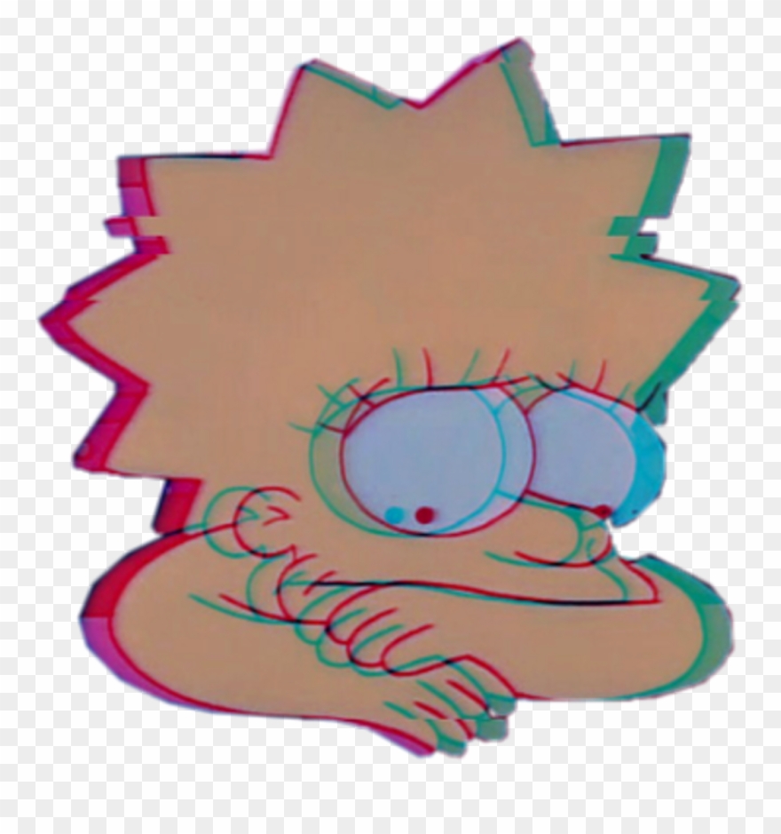 Glitch Sticker - Sadness Clipart