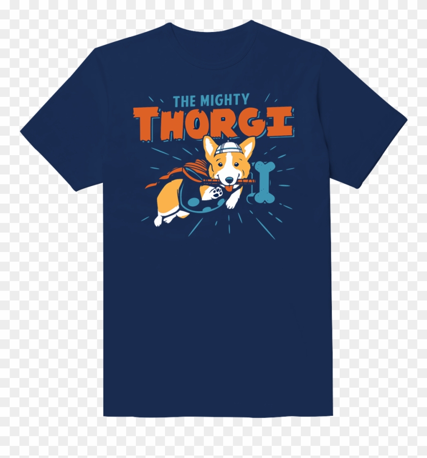 The Mighty Thorgi Corgi Funny T-shirt - Mighty Thorgi T Shirt Clipart