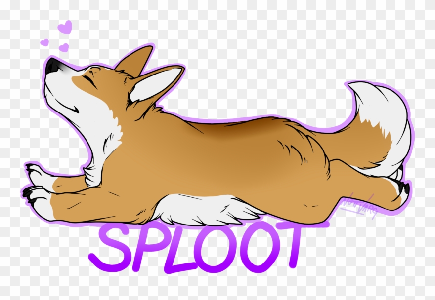 The Corgi Sploot - Pembroke Welsh Corgi Clipart